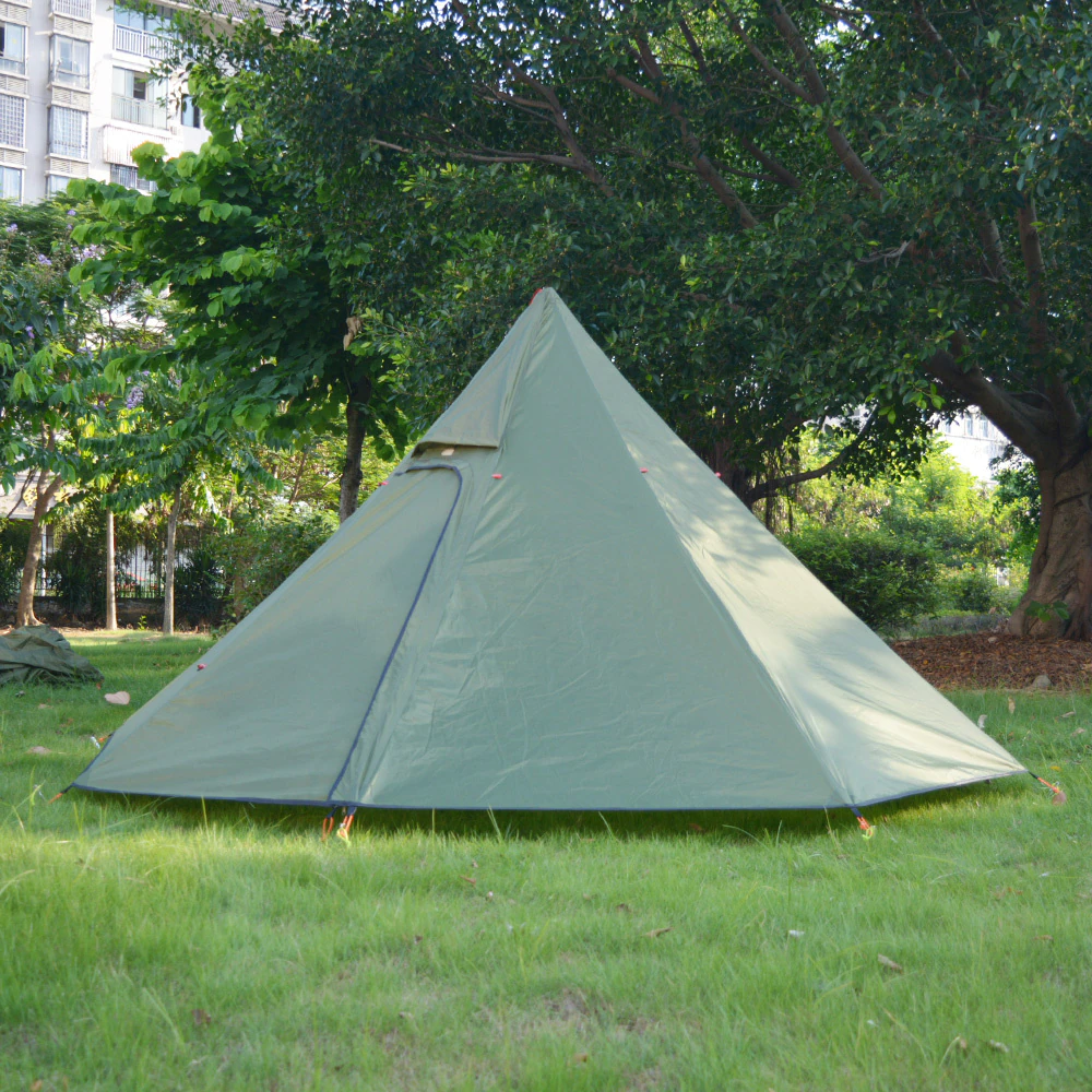 Cheap Goat Tents 3 4 Person Ultralight Outdoor Camping Teepee Waterproof Silnylon Pyramid Tent Large Rodless Tent Backpacking Hiking Tents Tents 